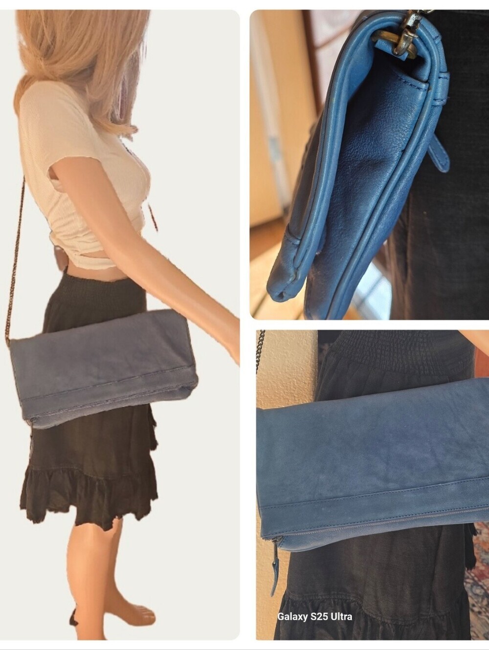 Anthropologie x Cut N' Paste (CNP) Foldover Convertible Clutch / Crossbody Bag